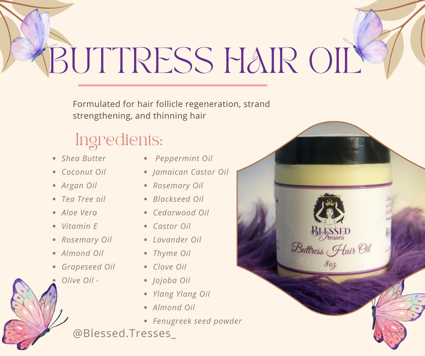 Butress Hair Oil 8oz (Follicle)